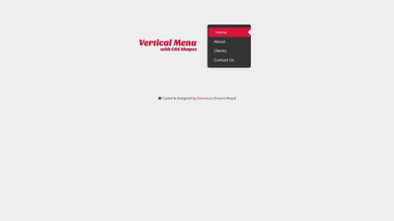 Vertical Menu with CSS Shapes