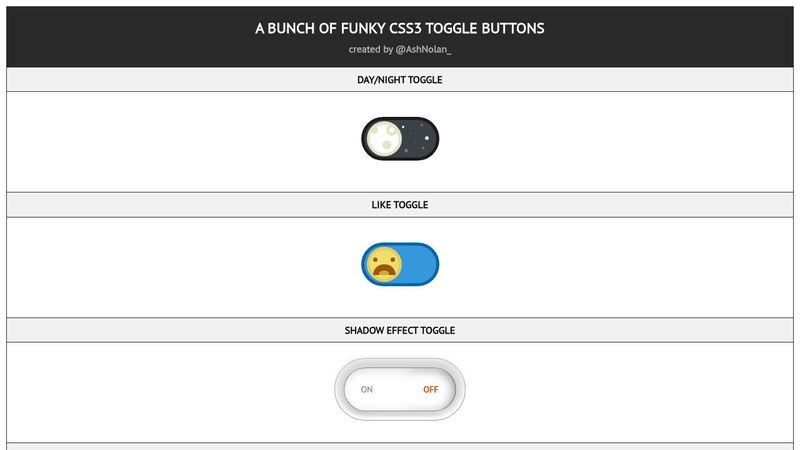 CSS Toggle Buttons