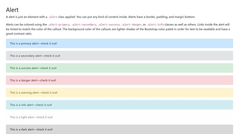 Bootstrap Alert Example
