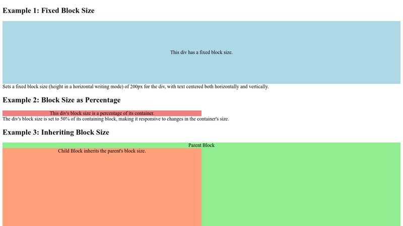 CSS 'block-size' Property