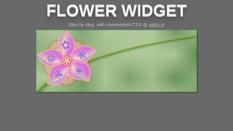 CSS flower menu