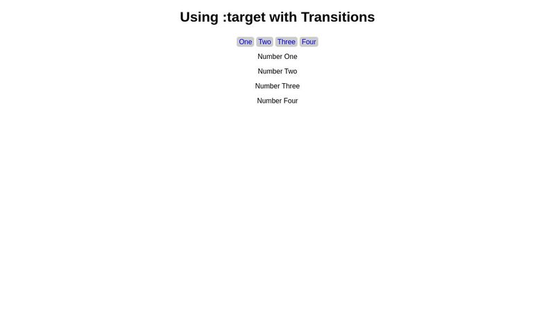 CSS Using :target with Transitions image.