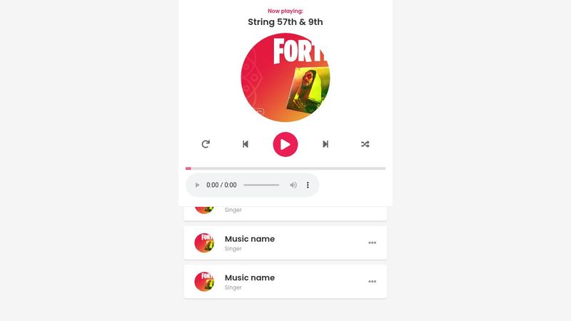 Music Player - HTML, CSS only