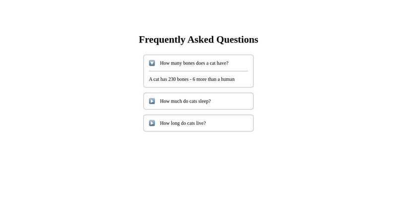 FAQ Component - React