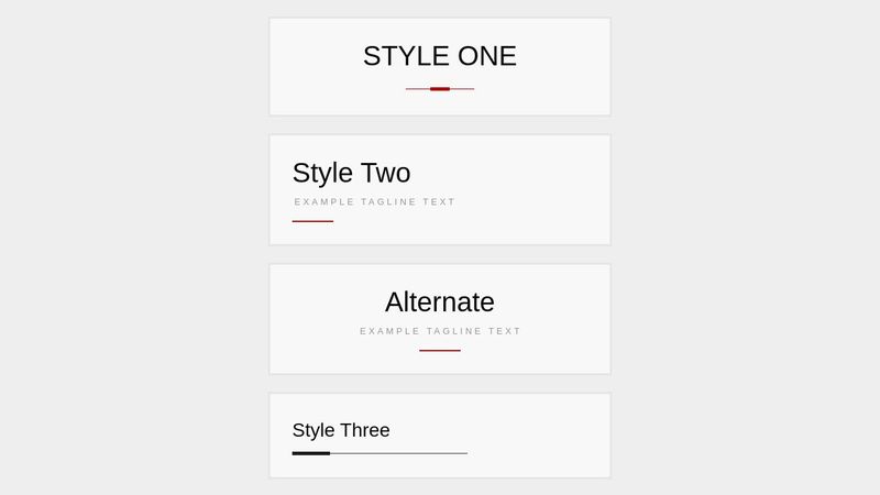 CodePen Home Pure CSS Page Heading / Title Styles