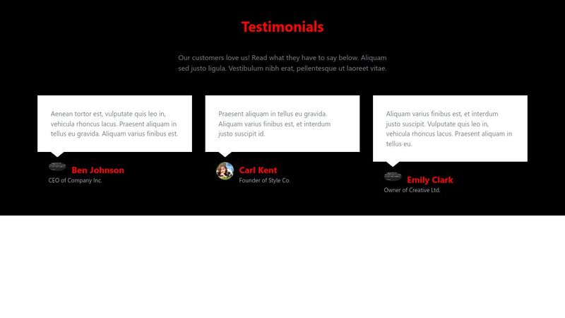 Bootstrap Testimonials