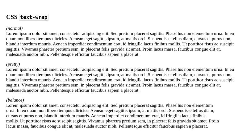 CSS text-wrap