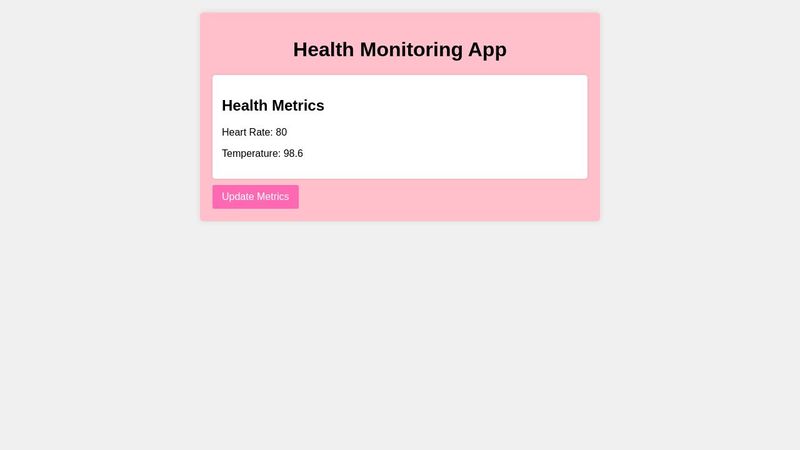 Health Monitoring App