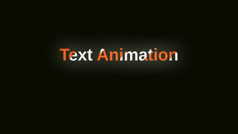 Color moving text animation