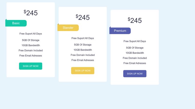 Pricing Plans With Ribbons