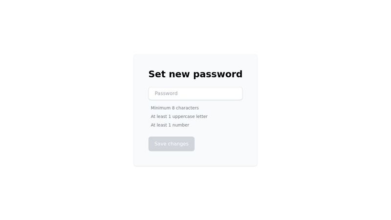 Password validator