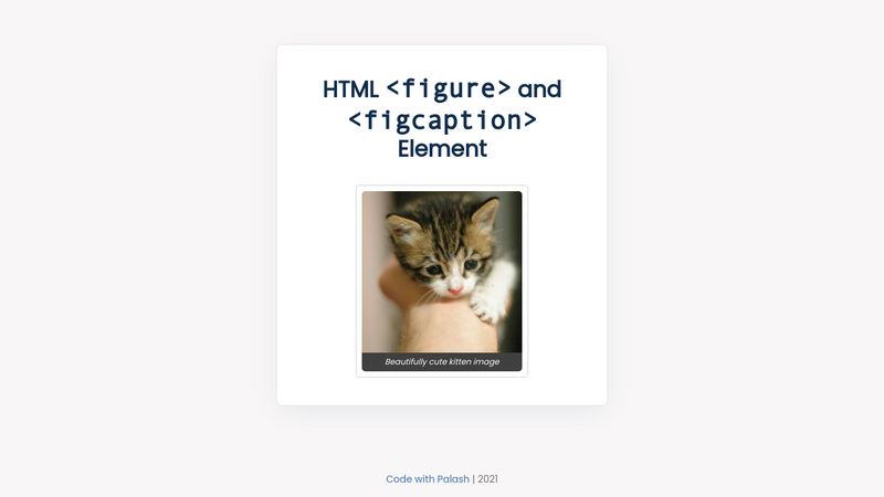 HTML Figure And Figcaption Element