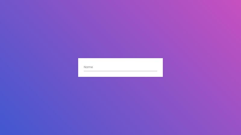 Awesome Input Floating Label Animation using HTML & CSS