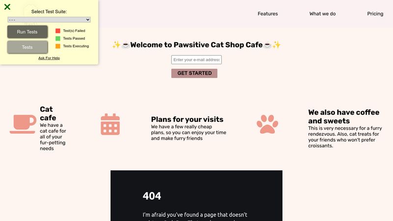 Pawsitive Cat Shop Cafe / Product landing #FCC