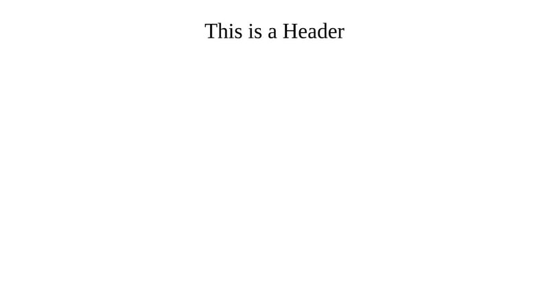 Header Animation