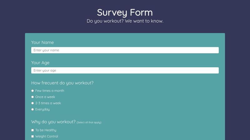 Survery Form