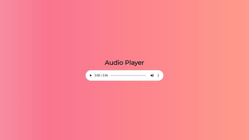 HTML Audio Player