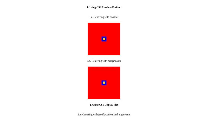 Different ways centering element