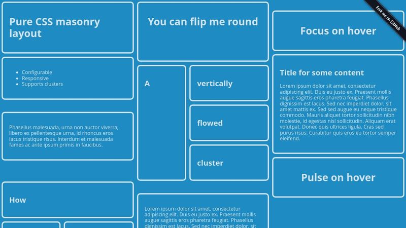 Pure CSS Responsive box layout design