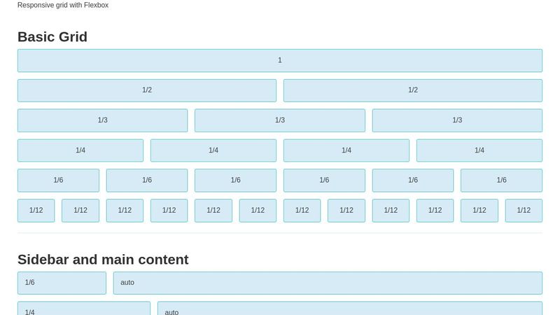 Responsive Grid with Flexbox