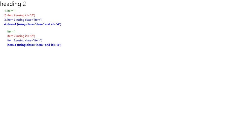 HTML/CSS Selector Demo