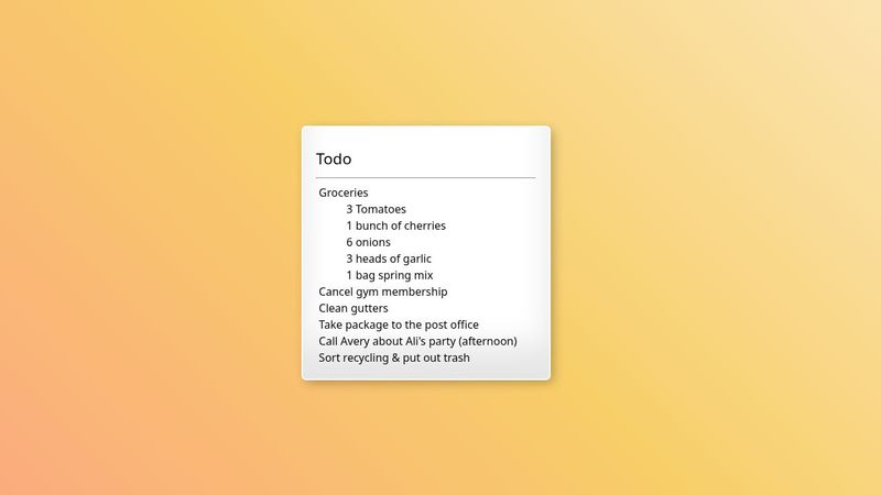 Simple Interactive Todo List HTML & CSS