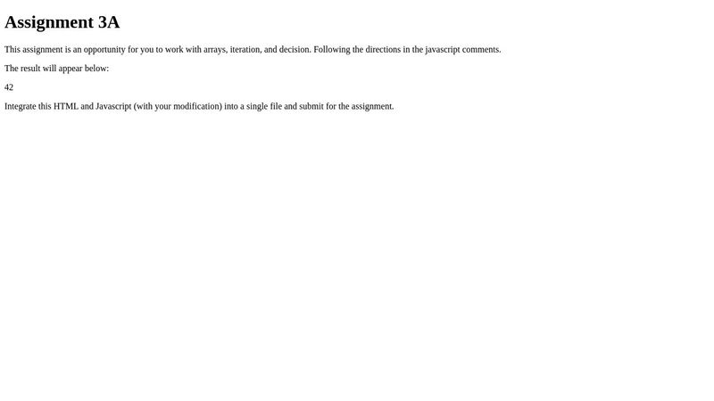 Assignment 3A