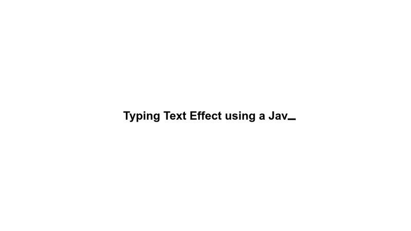 Typing Text Font