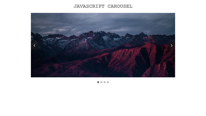 Javascript Carousel With Optional Autoplay Feature