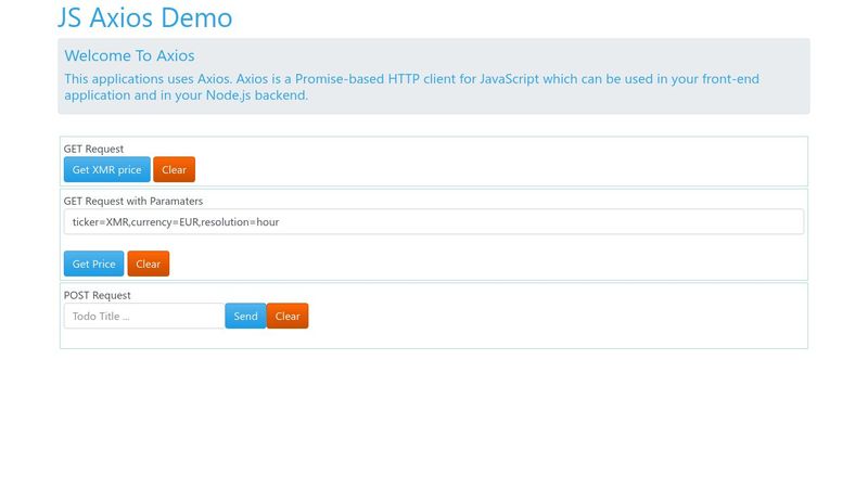 Axios Promise Request