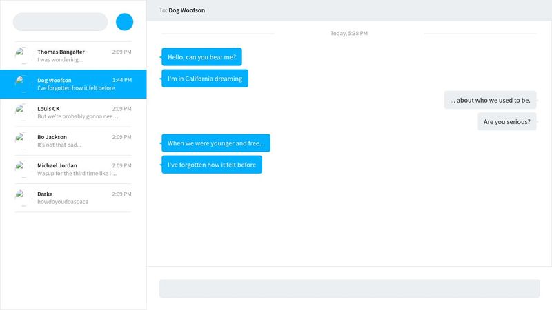 Full Screen Flexbox chat