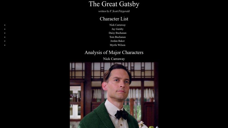 the great gatsby characters