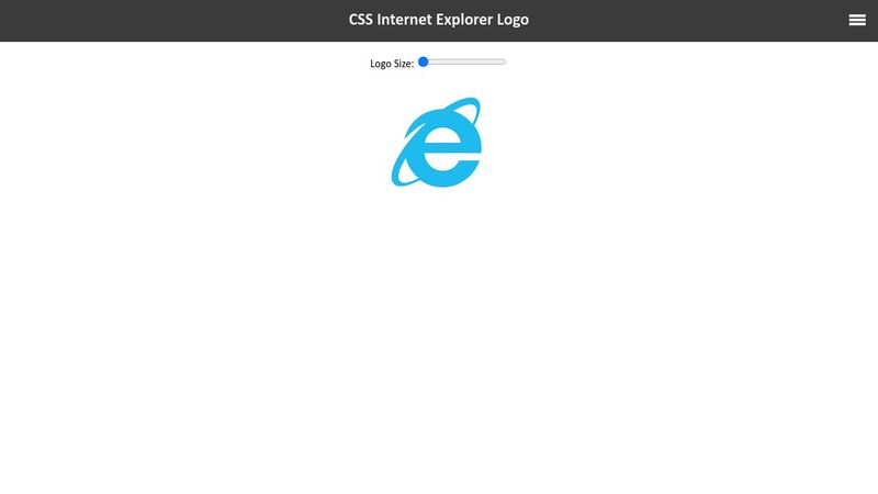 CSS Only Internet Explorer Logo #dailycssimages