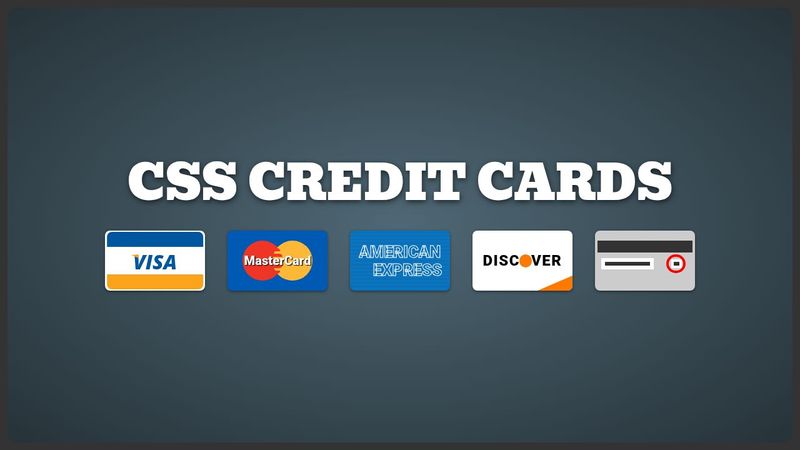 Pure CSS Responsive Credit Cards Icons
