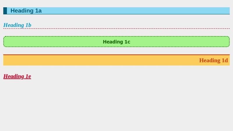 Custom CSS Headings