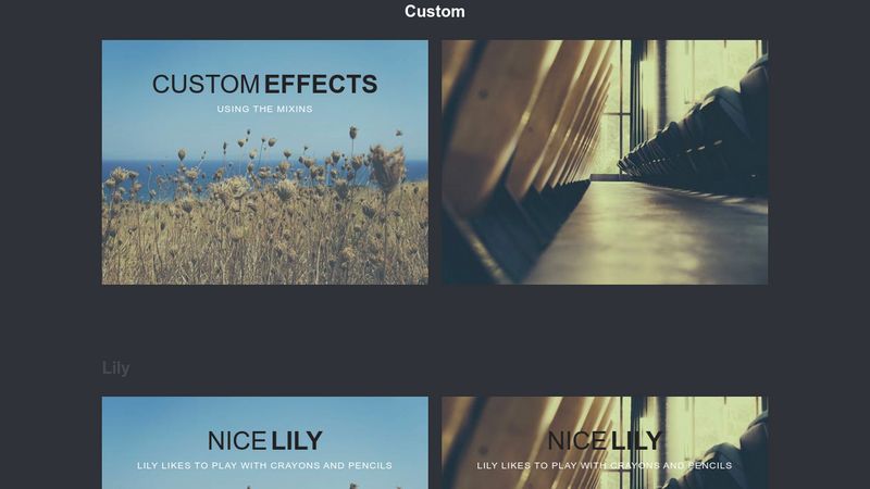 Image Hover Effects Mixins