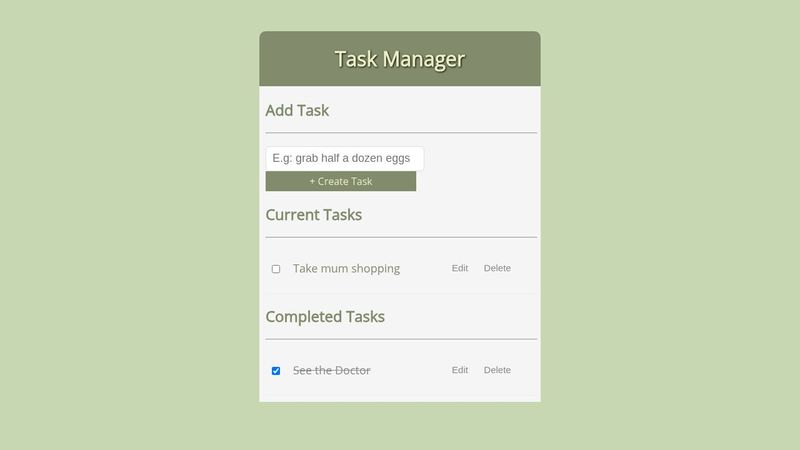Pure JavaScript Task Manager