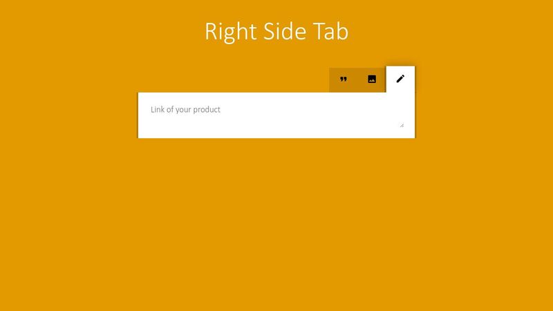 Right side menu tab with icon