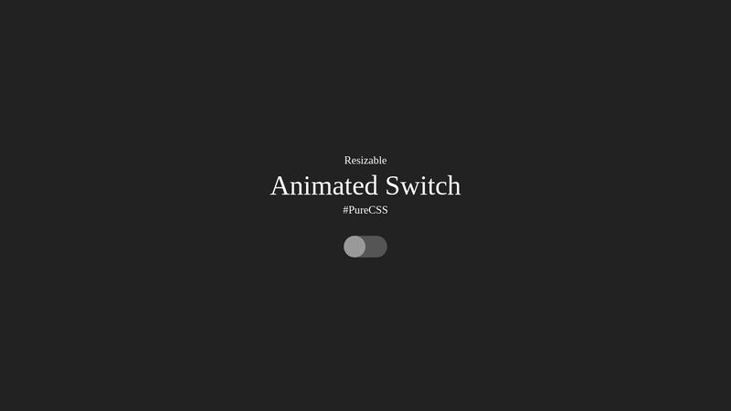 Resizable Animated Switch with pure CSS