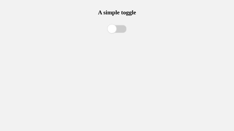 A simple toggle