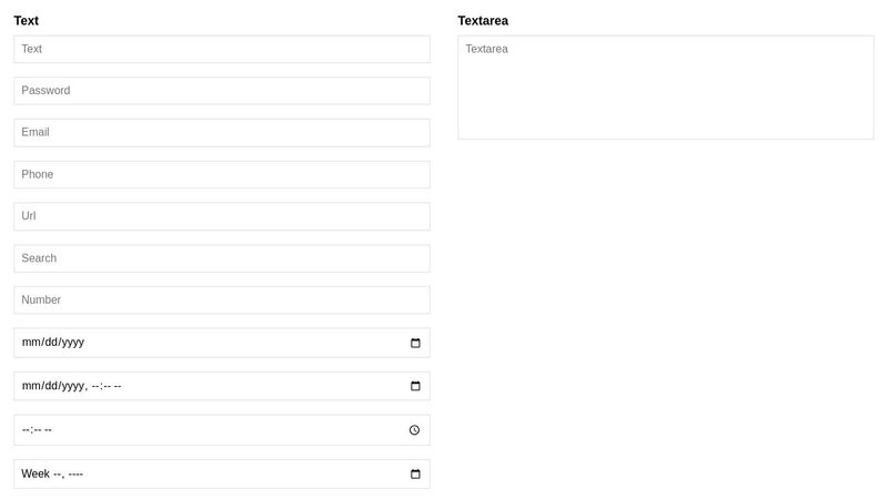 CSS form elements