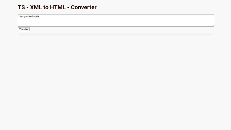 XML to HTML Converter