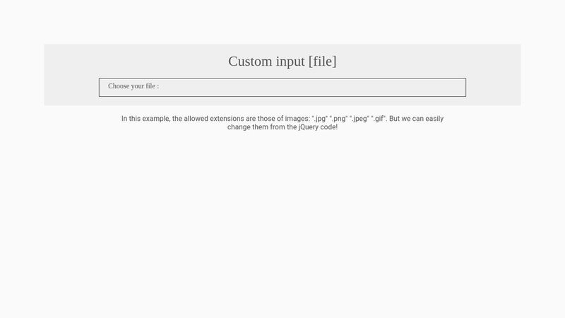 Custom input file