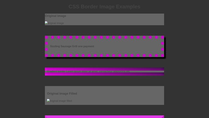 CSS Border Image Examples