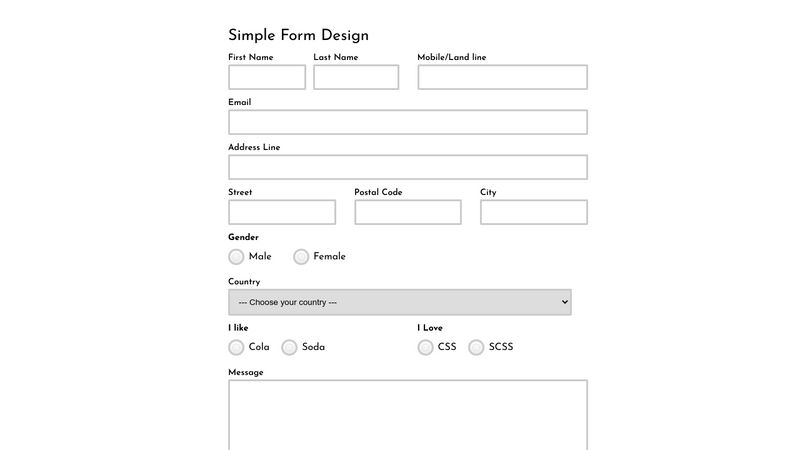 Simple Form Design