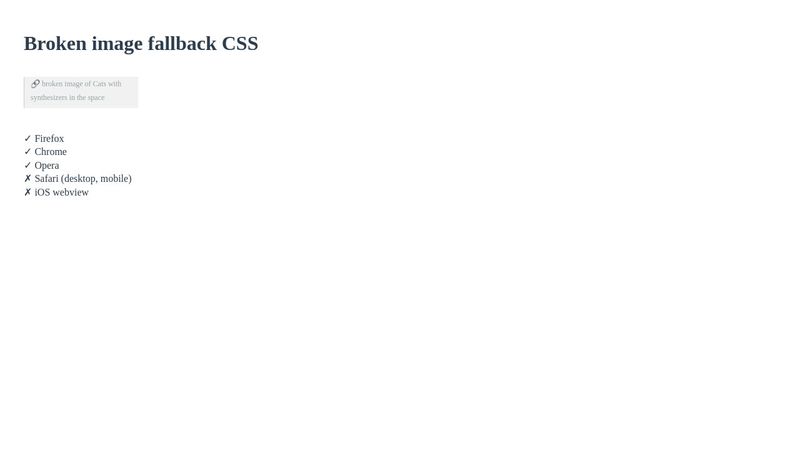 Broken image CSS fallback