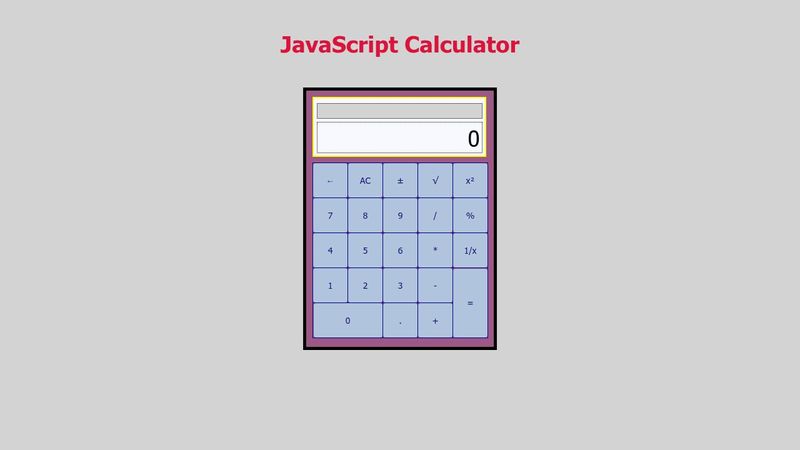 JavaScript Calculator