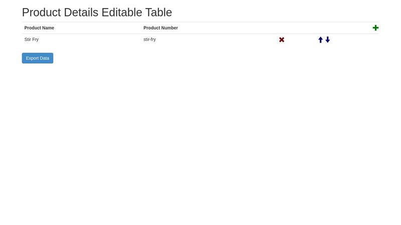 HTML5 Editable Table