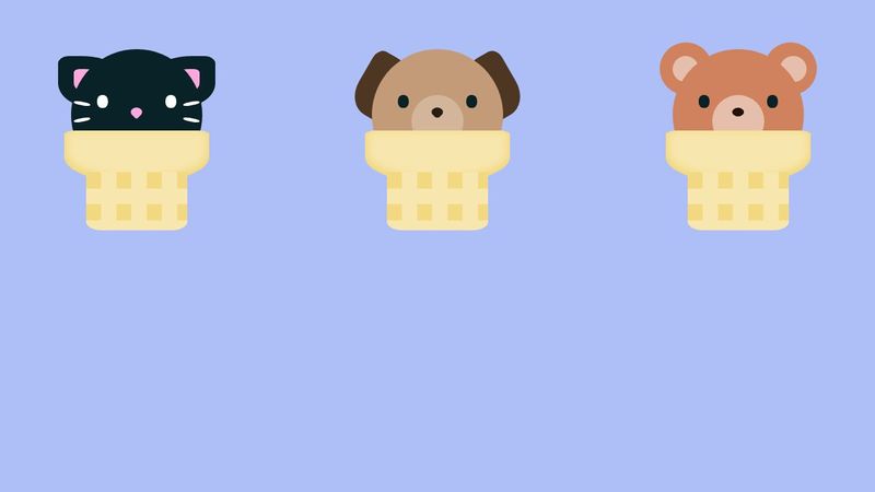 Pure CSS Animal Ice Cream