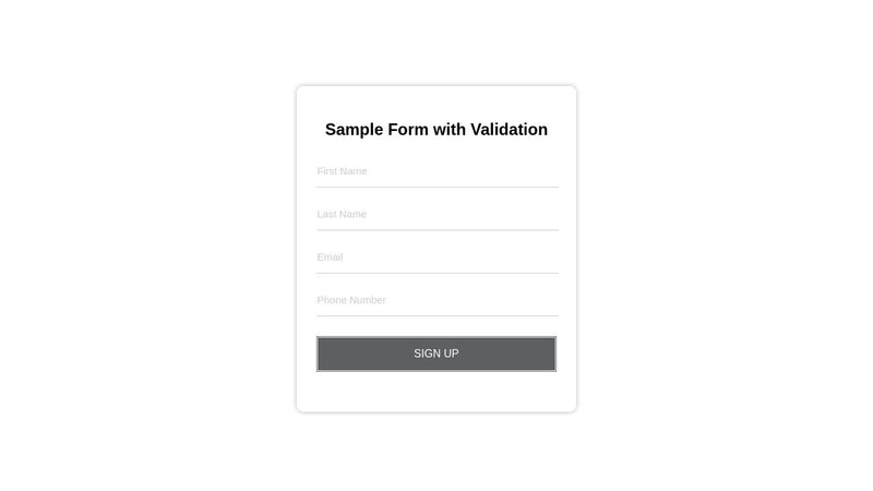 jQuery form validation